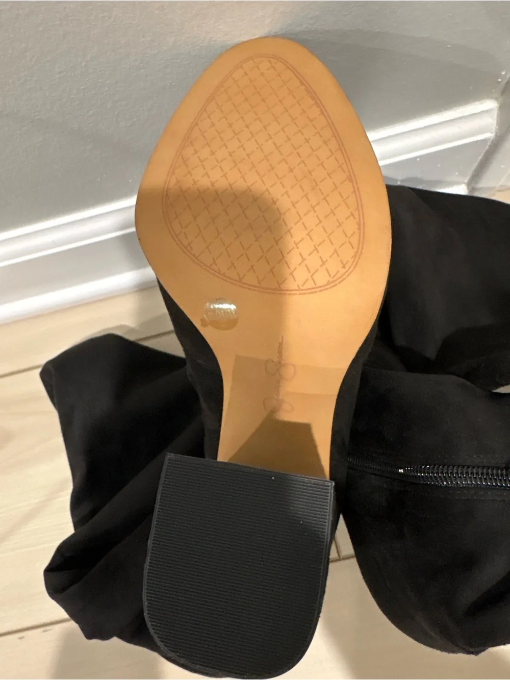 Jessica Simpson Black Over-the-Knee Suede-Look Boots